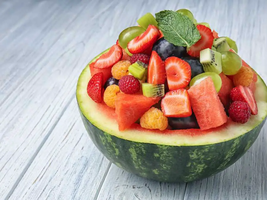 fruit-salad-in-edible-watermelon-bowls