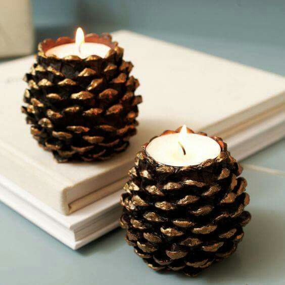 pinecone-candle-holder