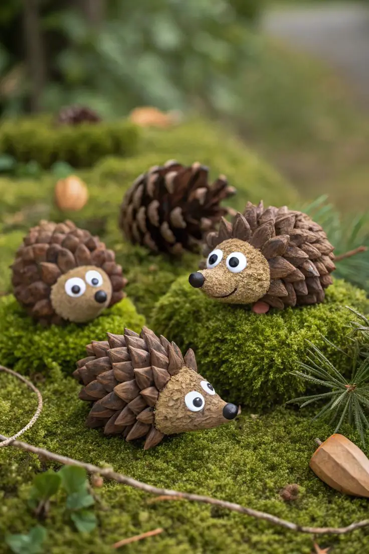 hedgehogs-fall-craft-with-pinecone-for-kids-adult