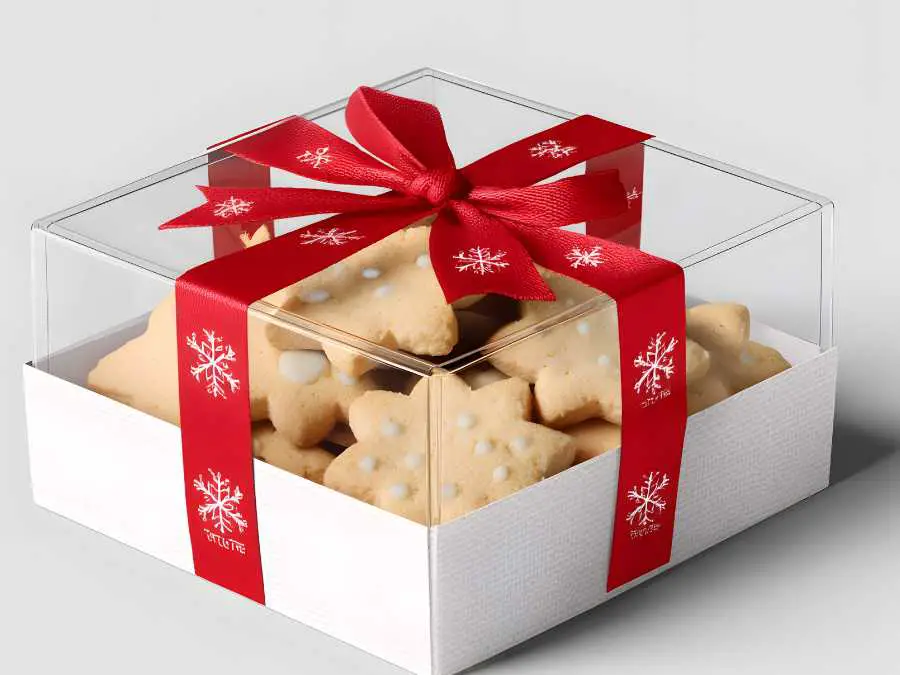 a box of holiday cookies