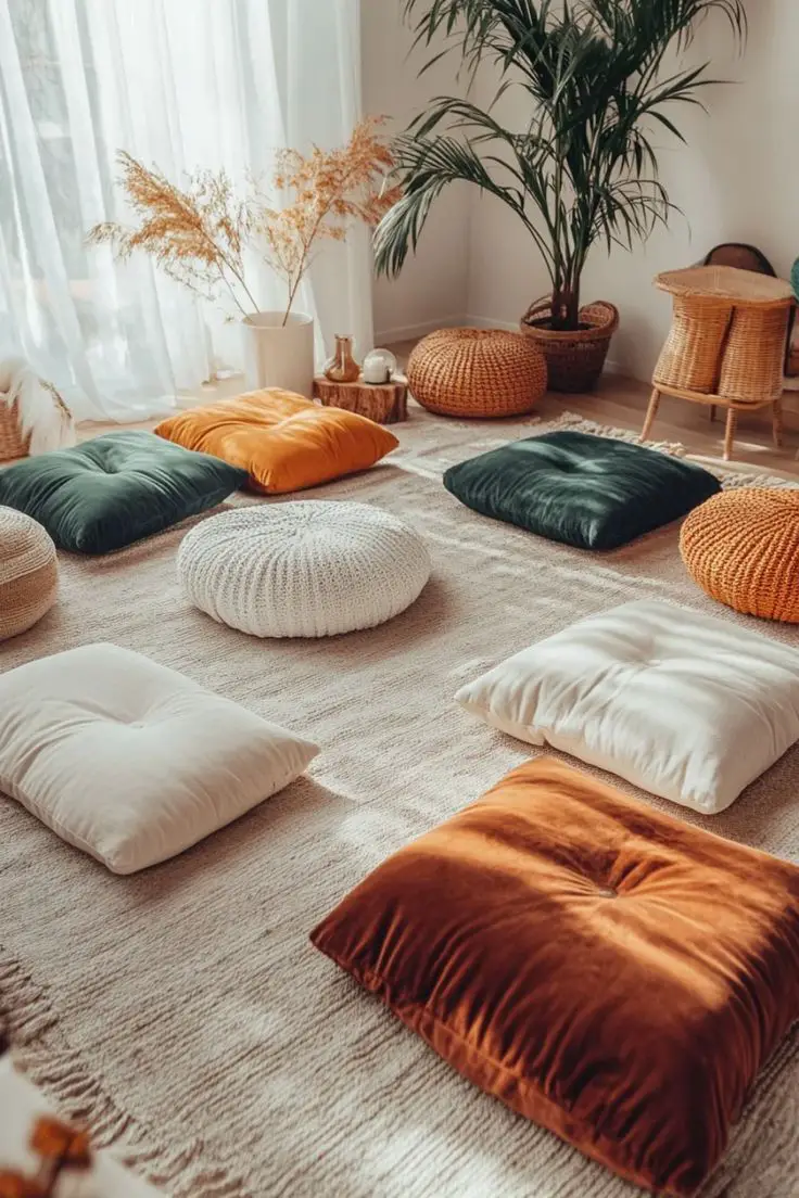 cozy-floor-seeting-with-cushions-christmas-living-room