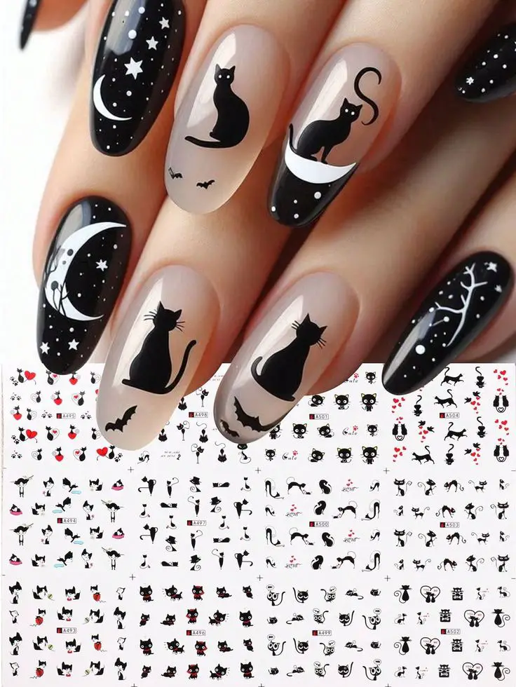 cute-cat-silhouettes-halloween-nail-art-tutorial