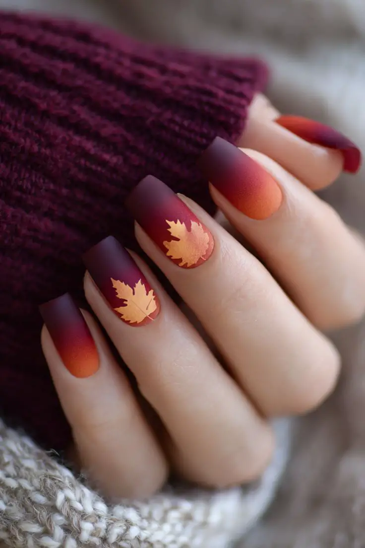 falling-leaves-gradient-cute-halloween-nail-art-tutorial
