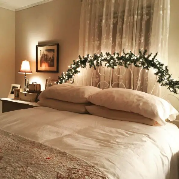 bed-frame-garland-decor-hack-for-small-apartments