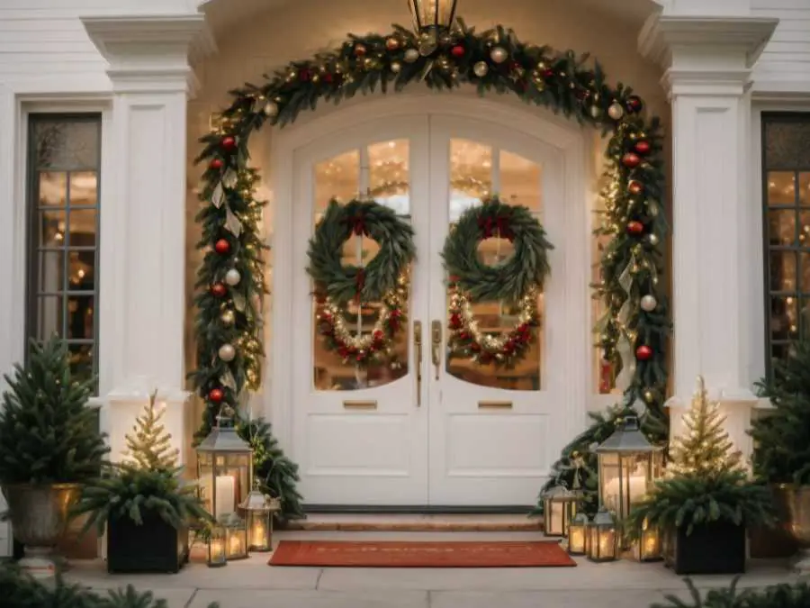 layer-wreaths-on-interior-door
