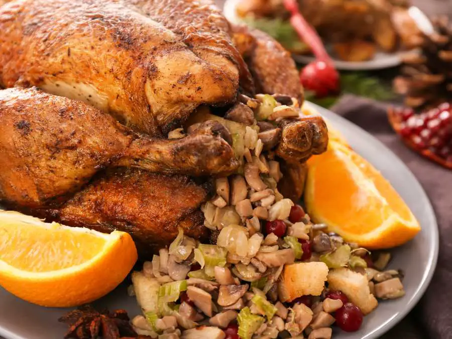 roast-turkey-with-stuffing-christmas-party-food-ideas