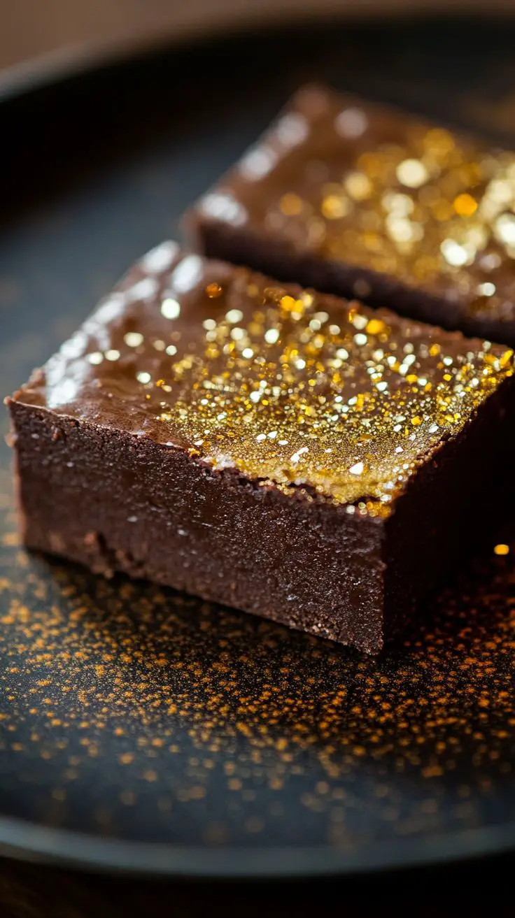 brownie-bites-with-gold-dust