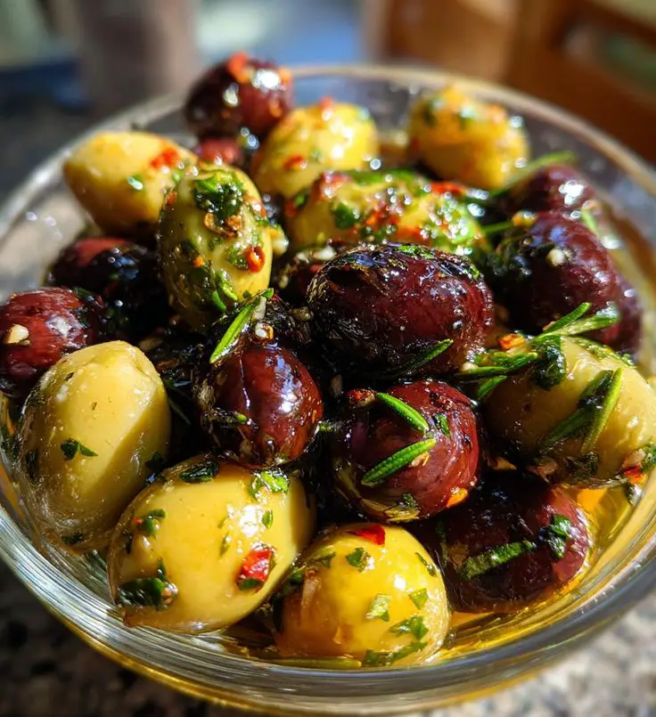 overnight-marinated-olives-new-year-party-apertizer-recipes