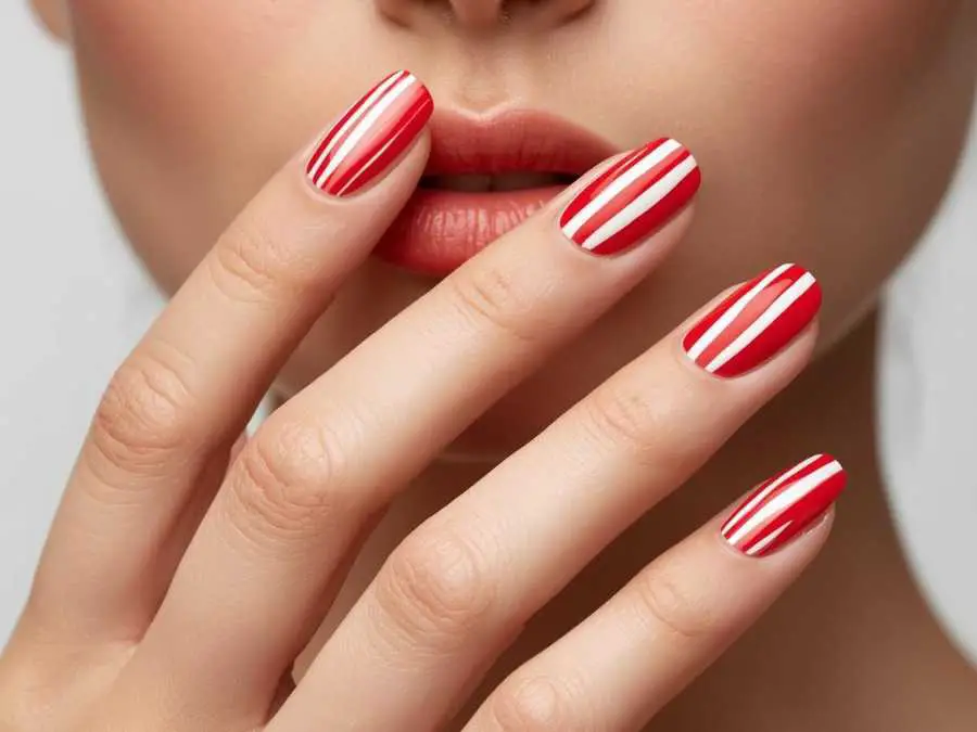 candy-canes-short-christmas-nail-ideas