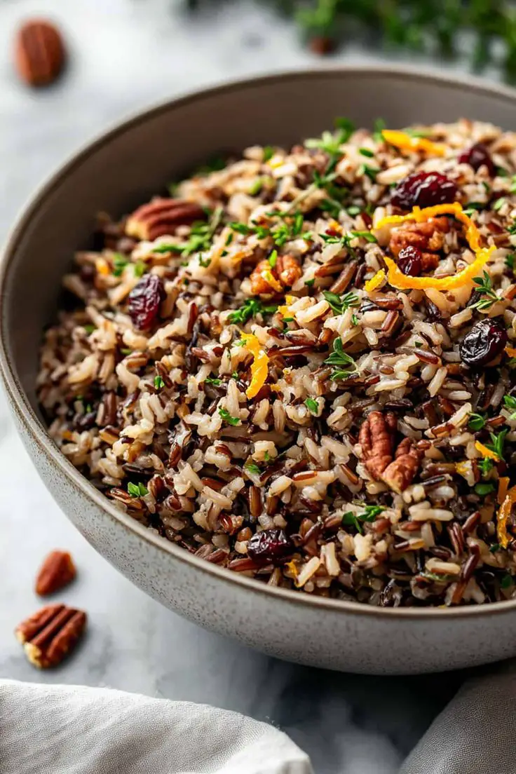 chestnut-and-cranberry-rice-pilaf-vegan-christtmas-dinner-ideas