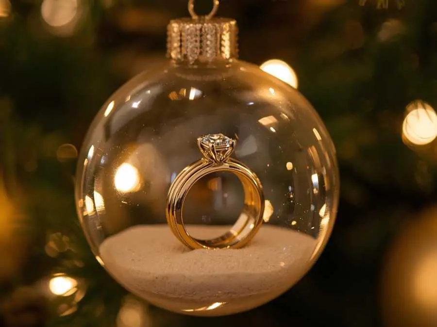 christmas-ornament-ring-short-winter-engagement-photo-ideas
