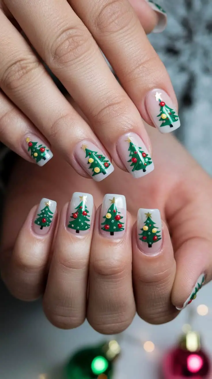 christmas-tree-short-chriastmas-nail-ideas