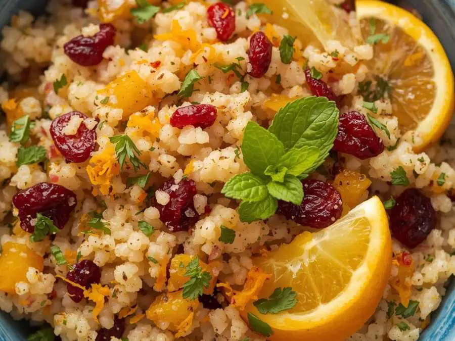 cranberry-citrus-couscous-vegan-christmas-dinner-ideas