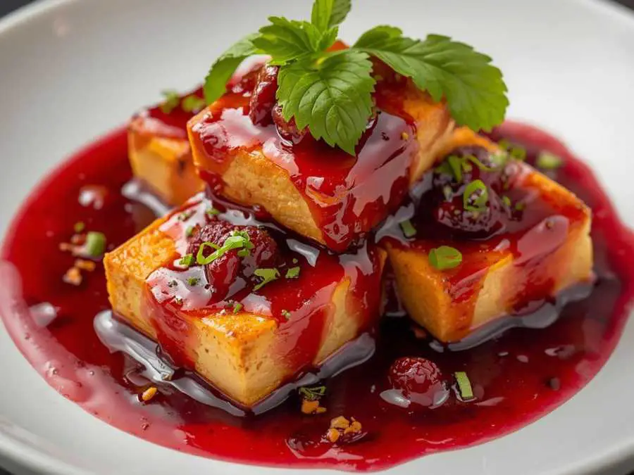 cranberry-glazed-tofu-christmas-dinner-ideas