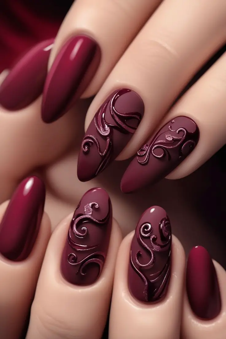 deep-burgundy-nails