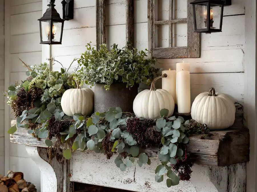farmhouse-inspired-decor-christmas-fireplace-mantel-decor-ideas