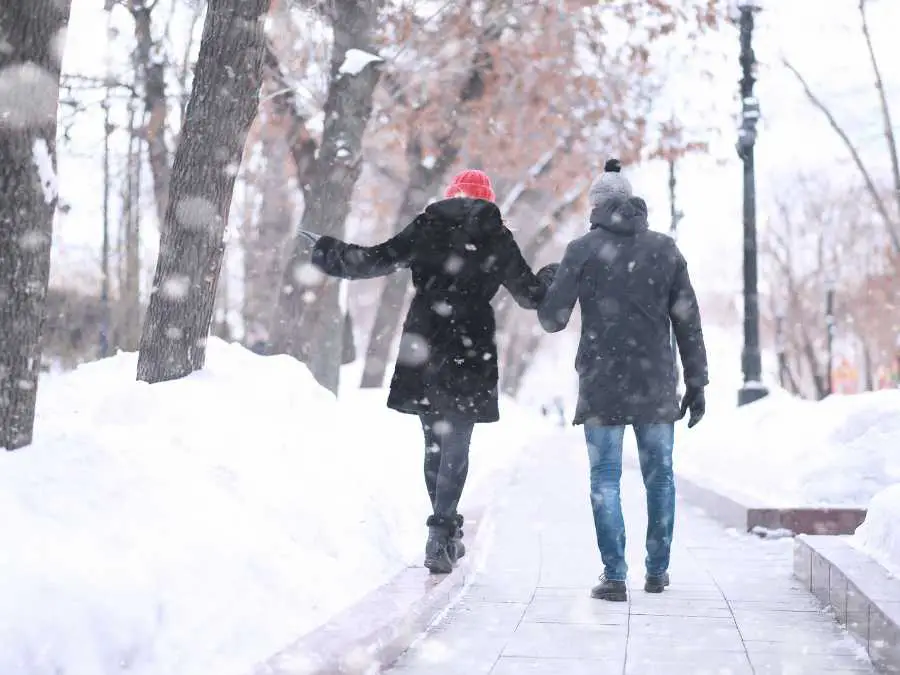 forest-walk-in-the-snow-winter-engagement-photo-ideas