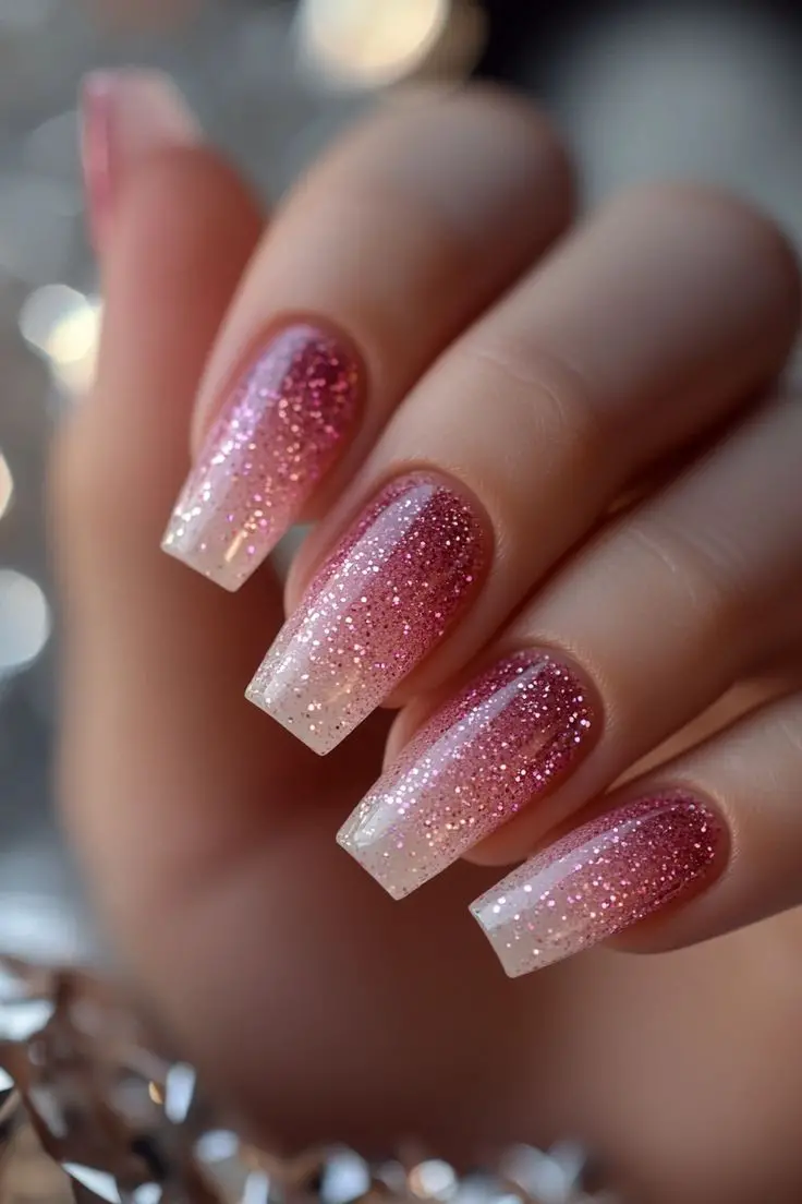 Glitter-ombro-nails