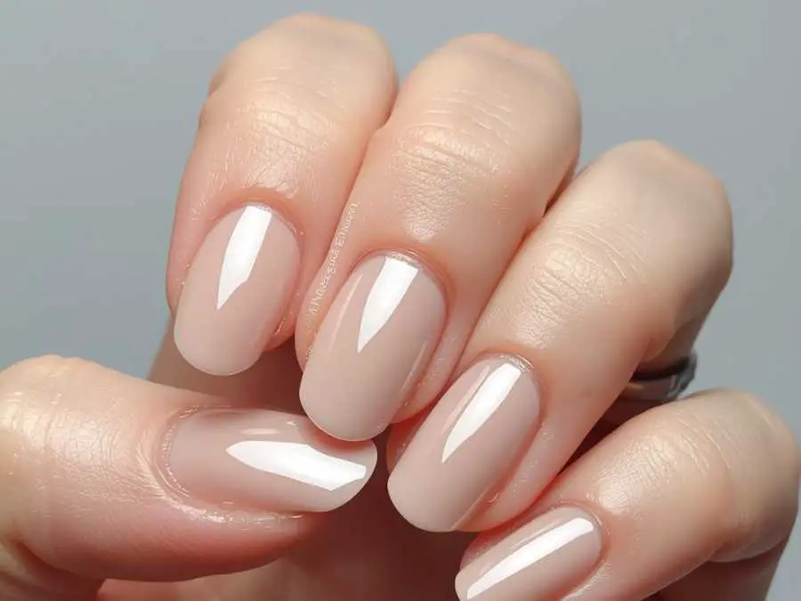 glossy-topcoat-shine-short-christmas-nail-ideas