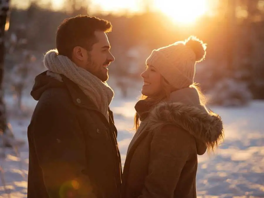 golden-hour-winter-glow-winter-engagement-photo-ideas