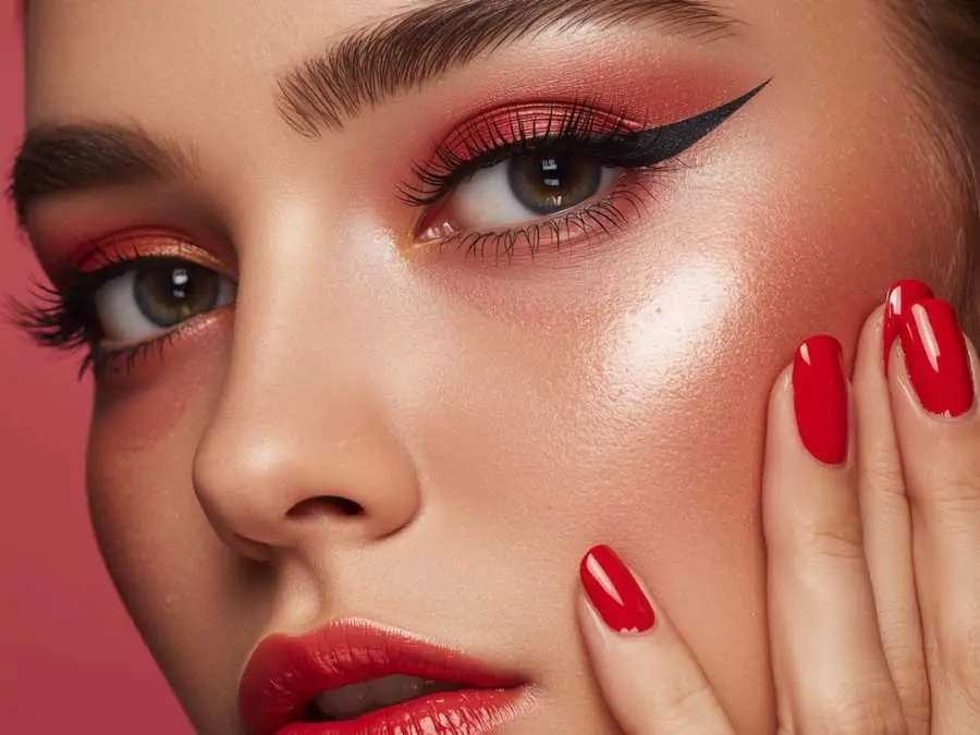 highlighted-cheeks-to-match-shiny-nails