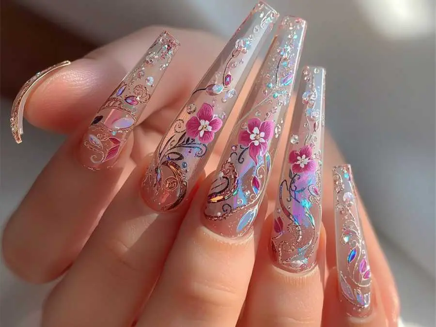 long-accent-nail-short-christmas-nail-ideas