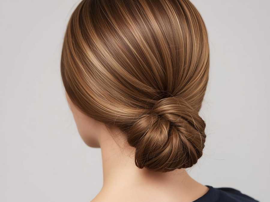 low-sleek-bun-winter-hairstyle-ideas