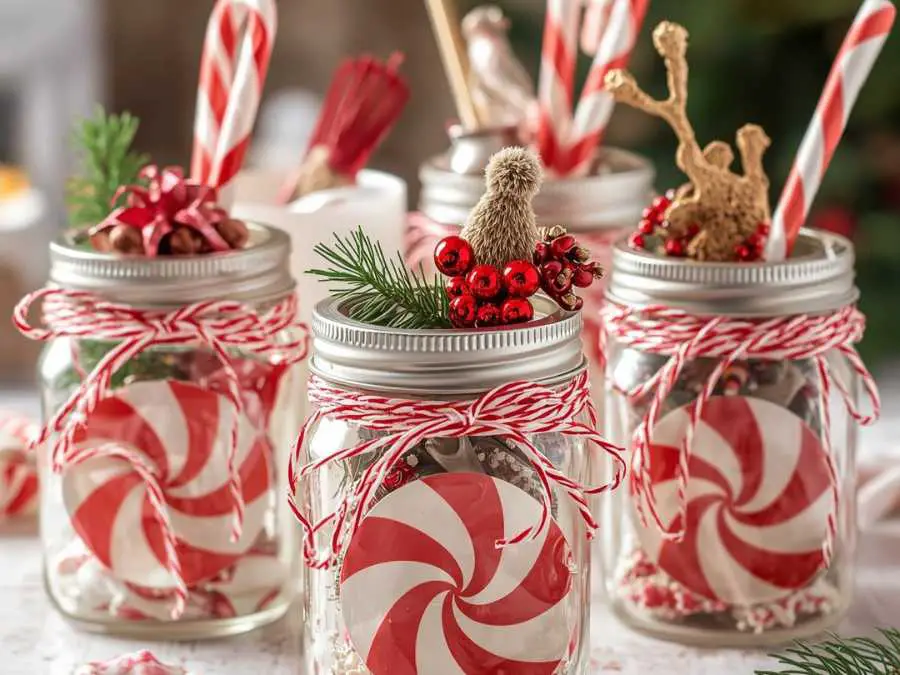 peppermint-themed-craft-jars-magical-winter-craft-ideas