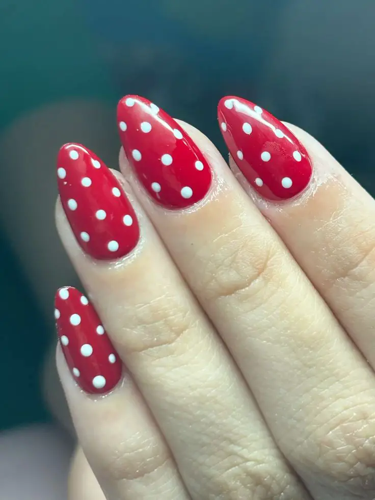 red-with-white-polka-dots