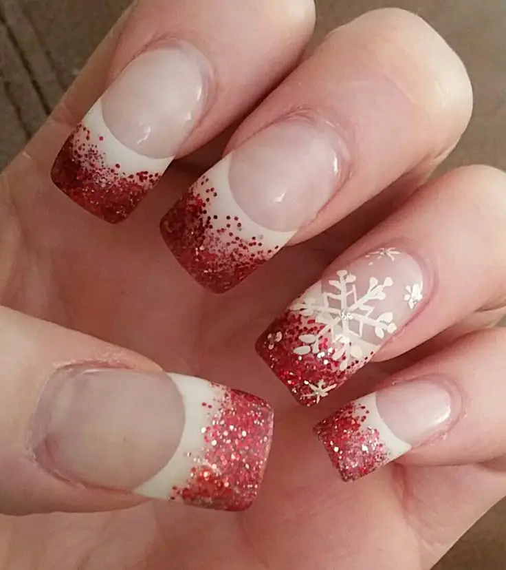 red-with-white-snowy-tips-red-christmas-nail-tips