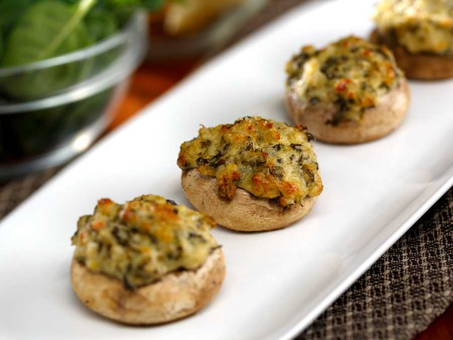 spinach-and-artichoke-stuffed-mushrooms-christmas-dinner-ideas