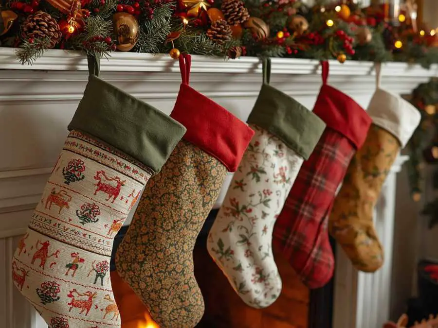 stocking-in-coordinated-fabrics-fireplace-mantel-decor-ideas