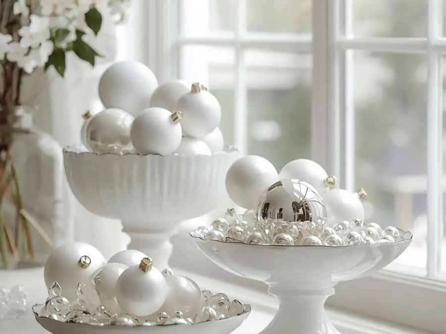 white-and-glass-decorative-baubles-in-bowls-or-trays