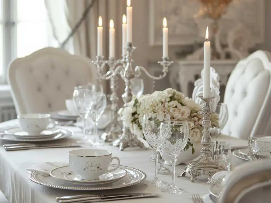 white-elegant-dining-setup-with-matching-white-christmas-decor-ideas