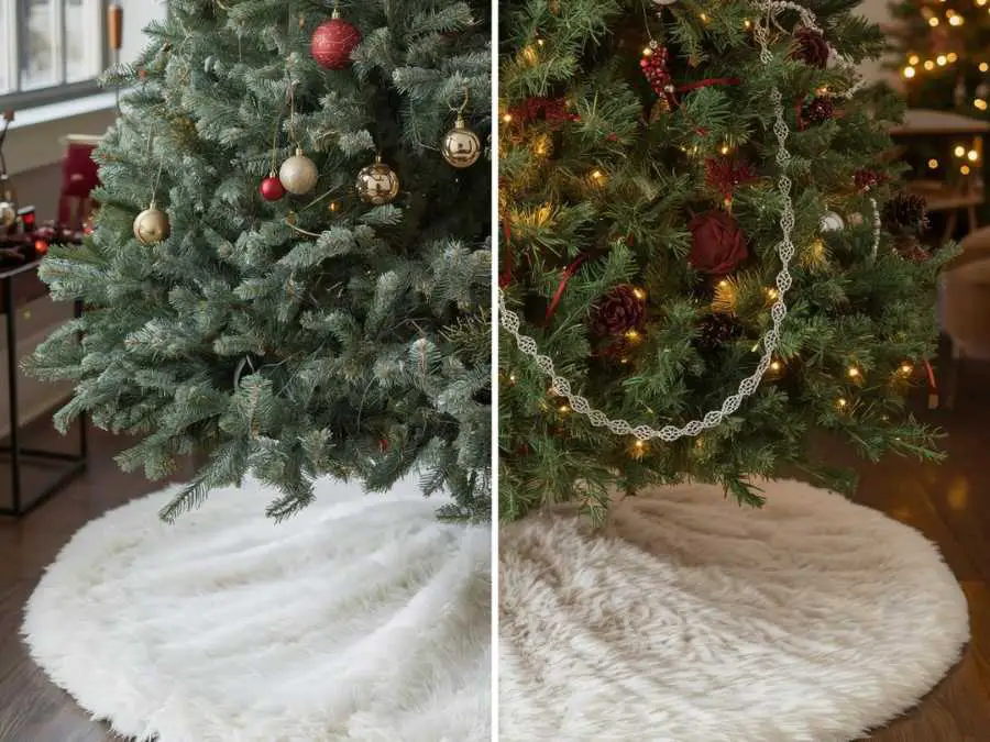 white-faux-fur-tree-skirt-or-tree-coller-white-christmas-decor-ideas