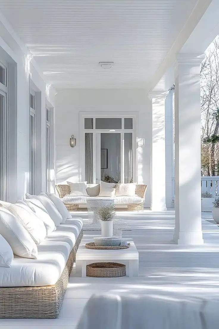 white-porch-decor-with-frosted-planters
