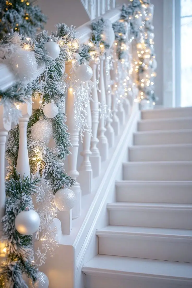 white-staircase-tulle-or-mesh-decor-with-subtle-sparkle