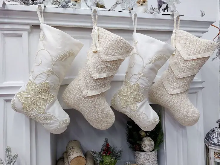 white-stocking-with-embrioderied-details-white-christmas-decor-ideas