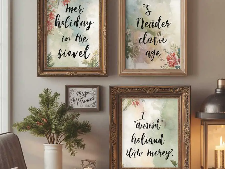 distressed-picture-frames-with-holiday-quotes