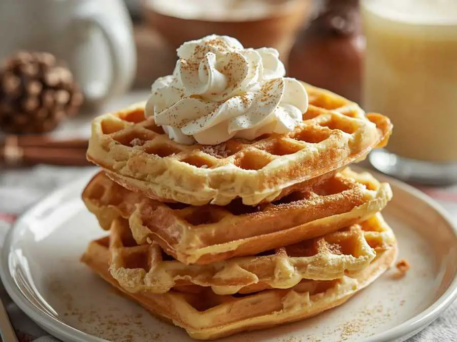 eggnog-waffles-christmas-brunch-ideas