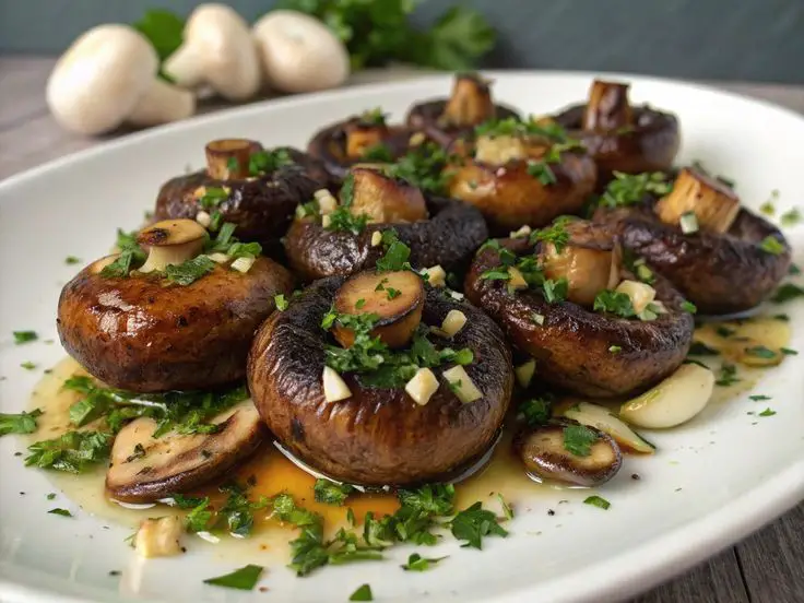 garlic-and-herb-roasted-mushrooms-healthy-christmas-recipes