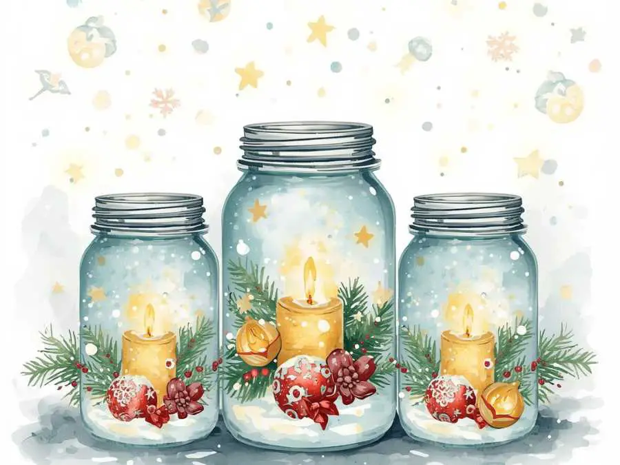 holiday-mason-jars-lovely-green-and-gold-christmas-decor-ideas