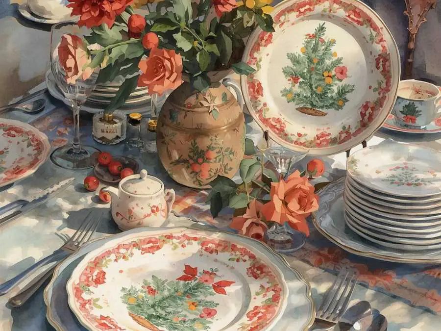 holiday-themed-plates-christmas-table-decor-ideas