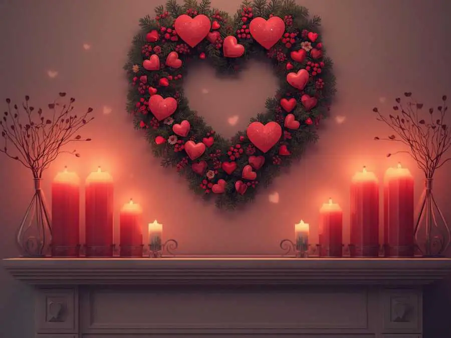 indoor-mantel-valentine-wreath