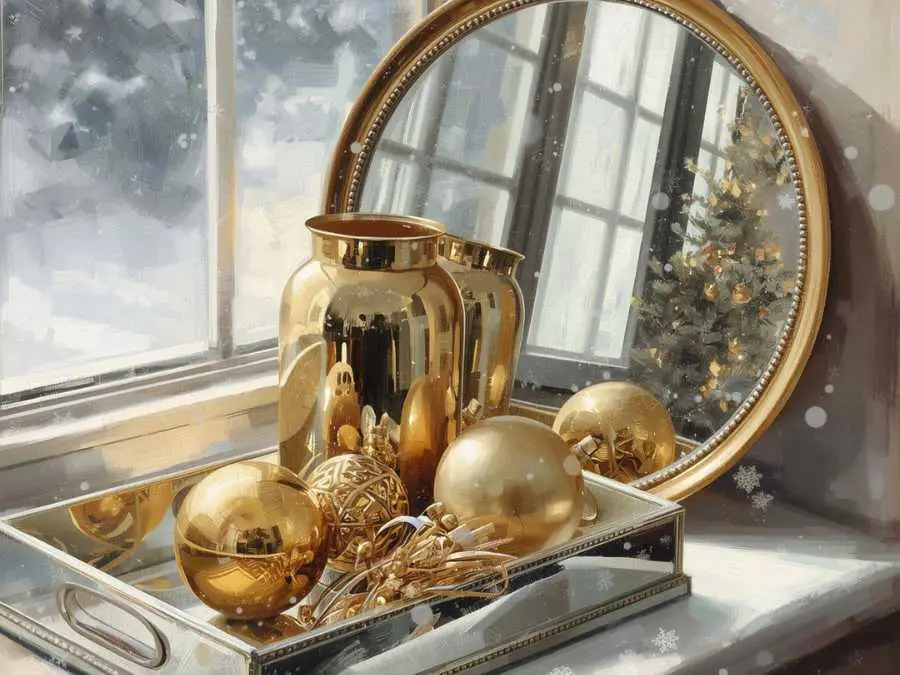 mirrored-trays-for-holiday-accents-glam-christmas-decor-ideas