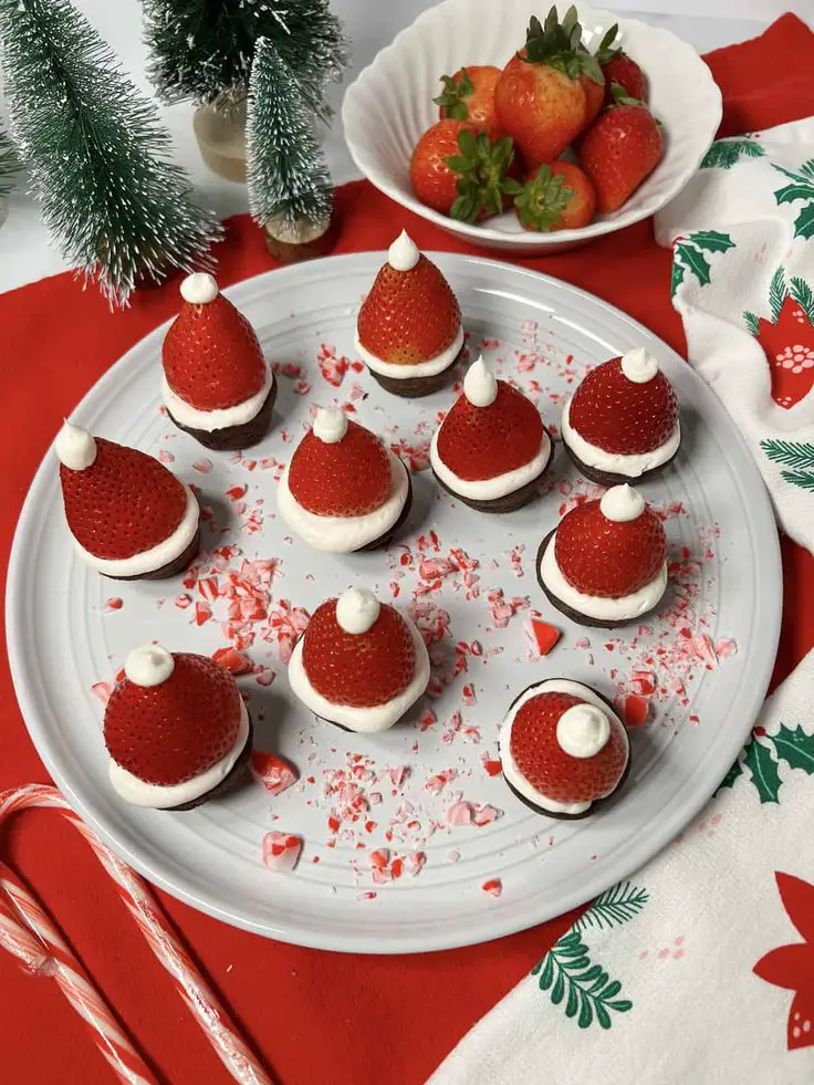 santa-hat-brownies-festive-christmas-recipes-for-kids