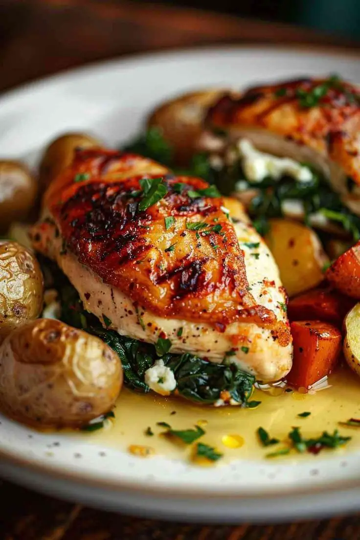 spinach-and-feta-stuffed-chicken-healthy-christmas-recipes
