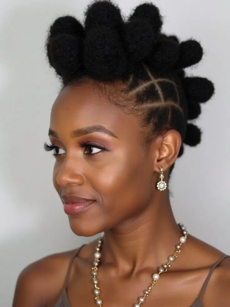 bantu-knot-updo