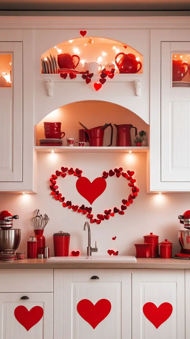 valentine-themed-kitchen-counter-styling-lovely-diy-valentine's-decorations-ideas
