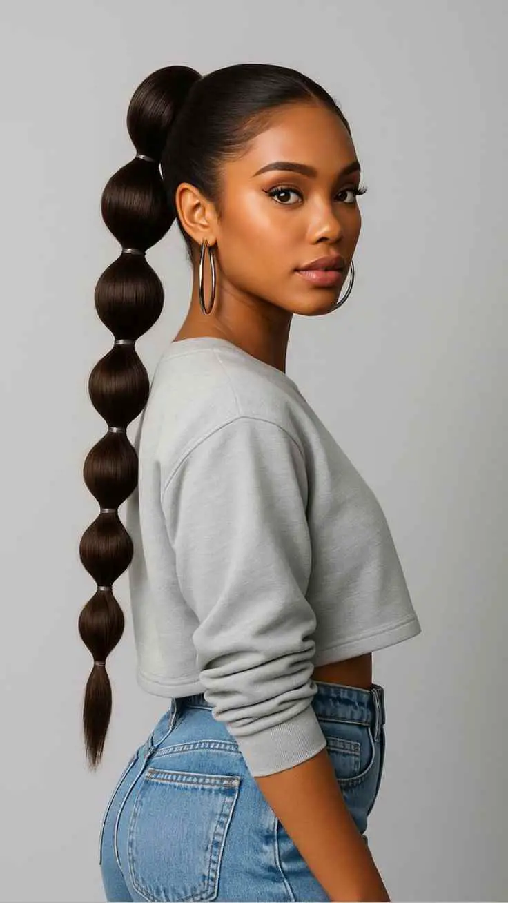 bubble-ponytail-simple-wedding-hairstyles